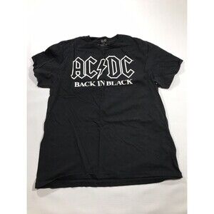 ACDC Shirt Size Large Back in Black Rock N Roll Band Tee T-Shirt